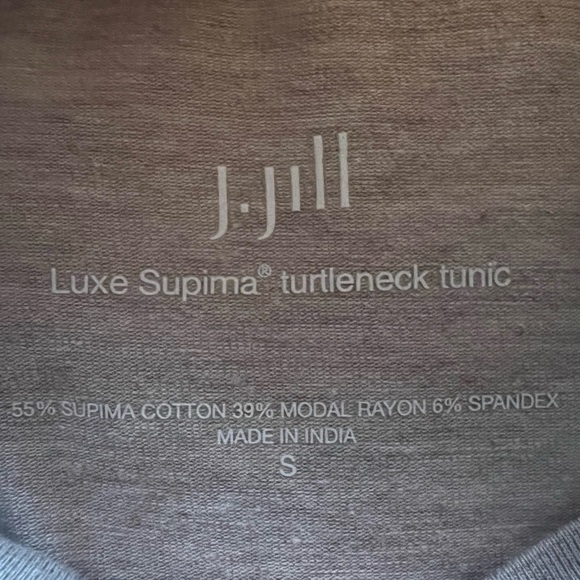 J. Jill Luxe Supima Turtleneck Tunic Pullover Long Sleeve Sweater Top Sz S - Picture 3 of 6